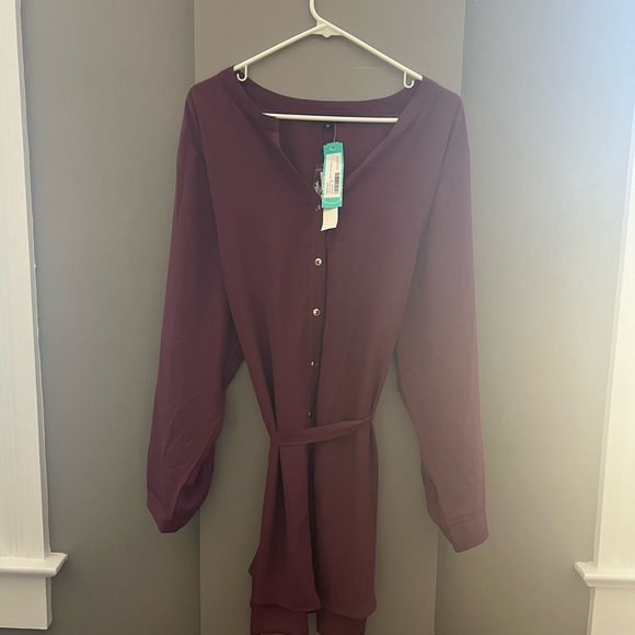 Papermoon Harper Button Down Tunic Blouse - Picture 4 of 5